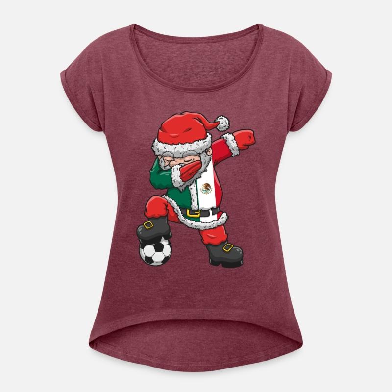 Soccer Boy Dabbing Santa Christmas Jersey Mexico