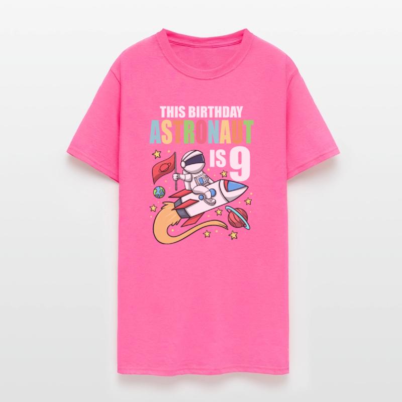 Space Birthday 9 Astronaut Planets Rocket Ship
