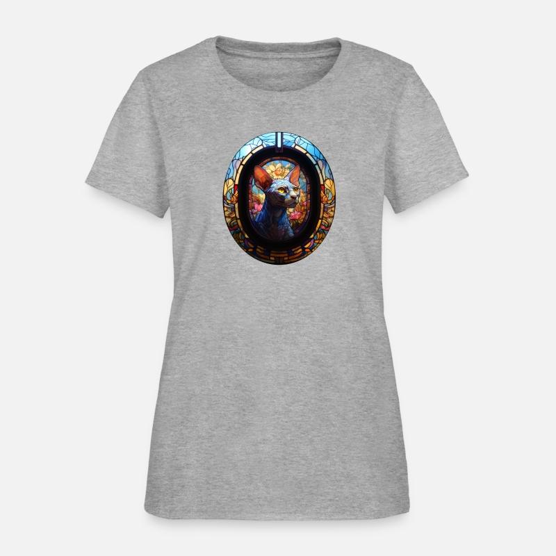 Sphynx cat in stained glass