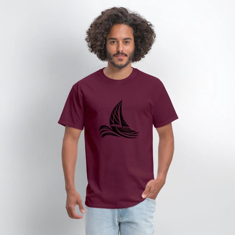 Sporty Sailing Boat In Heavy Swell
