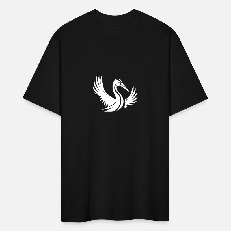 Stork Tattoo Portrait With Beautiful Wings