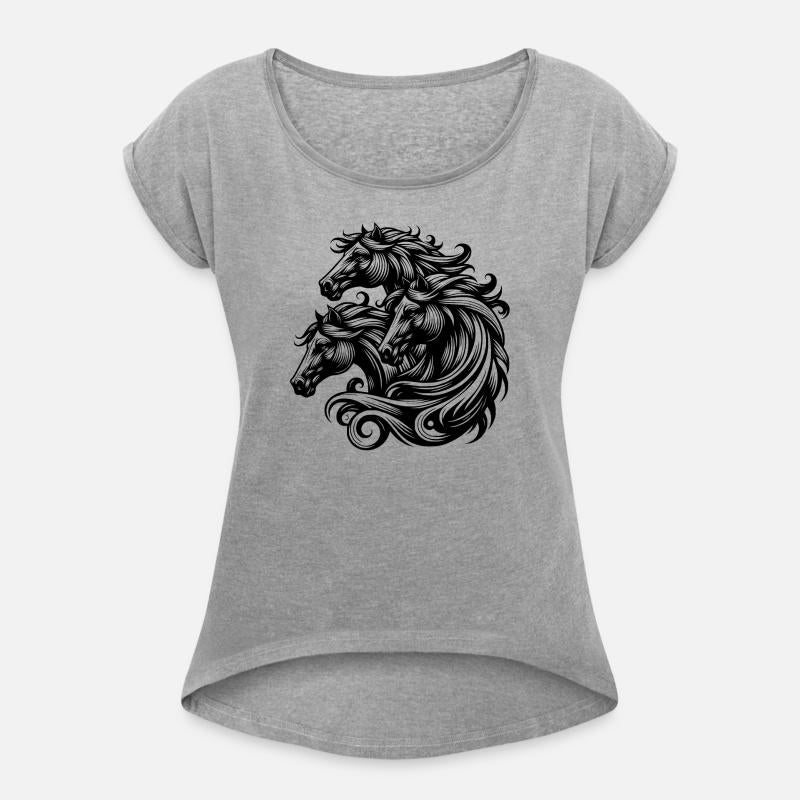 Stormy Horses With Elegant Manes In The Wind