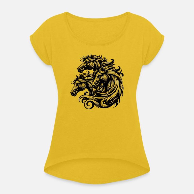 Stormy Horses With Elegant Manes In The Wind