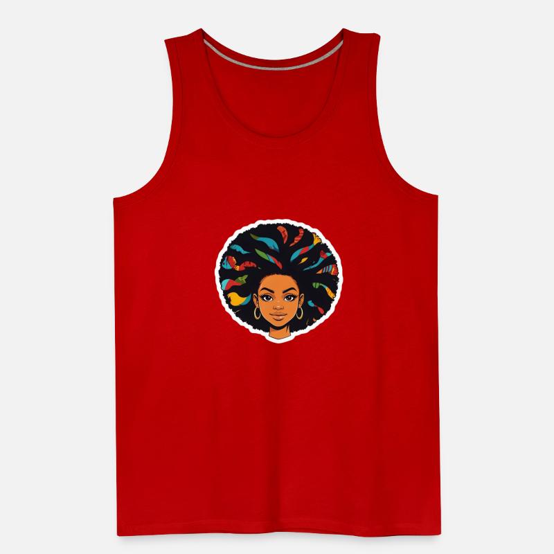 Stylized Cartoon Girl With Colorful Afro