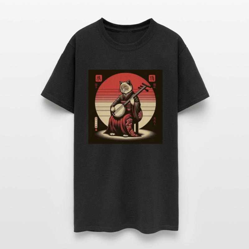 Sunset Musician Papyrus Scroll Japanese Art