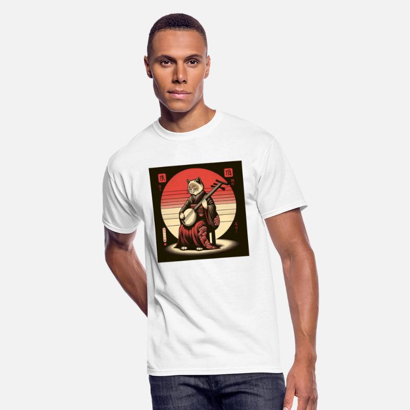 Sunset Musician Papyrus Scroll Japanese Art