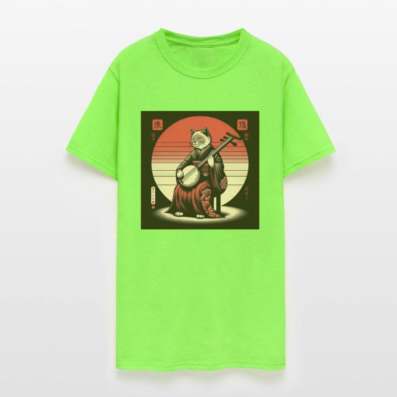 Sunset Musician Papyrus Scroll Japanese Art