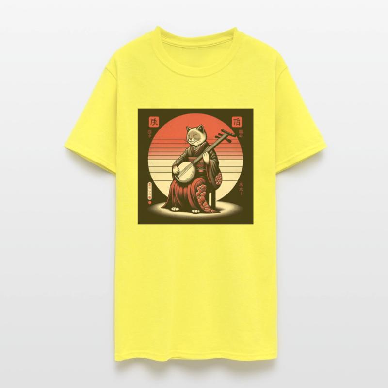 Sunset Musician Papyrus Scroll Japanese Art