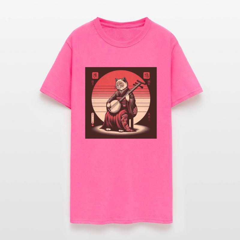 Sunset Musician Papyrus Scroll Japanese Art