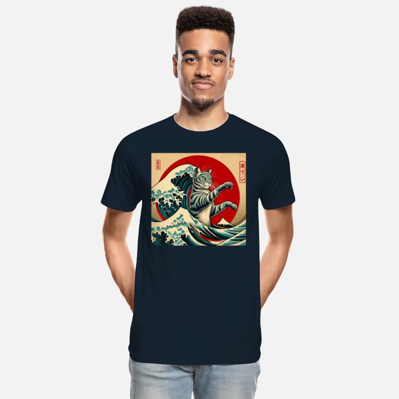 Sunset Silhouette Wave Papyrus Scroll Japanese