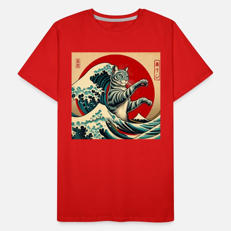 Sunset Silhouette Wave Papyrus Scroll Japanese