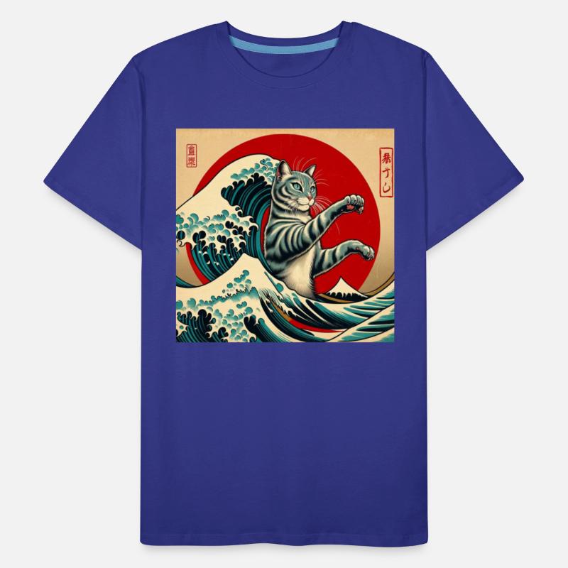 Sunset Silhouette Wave Papyrus Scroll Japanese