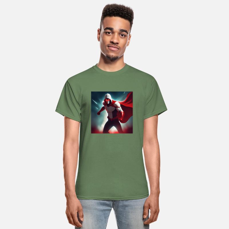 Superhero Justice White and Red Suit