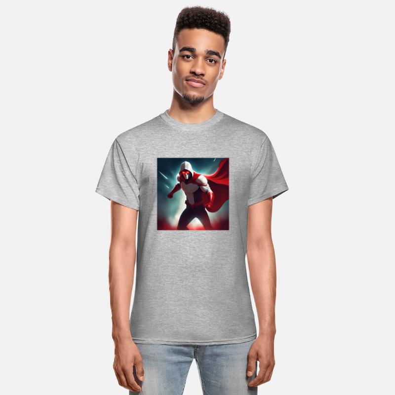 Superhero Justice White and Red Suit