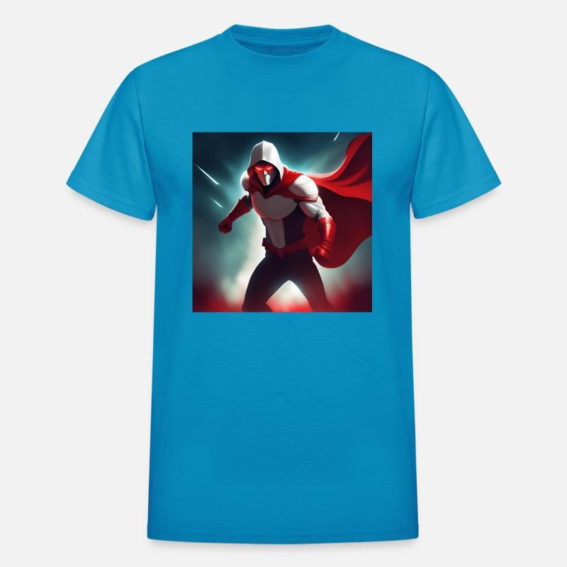 Superhero Justice White and Red Suit