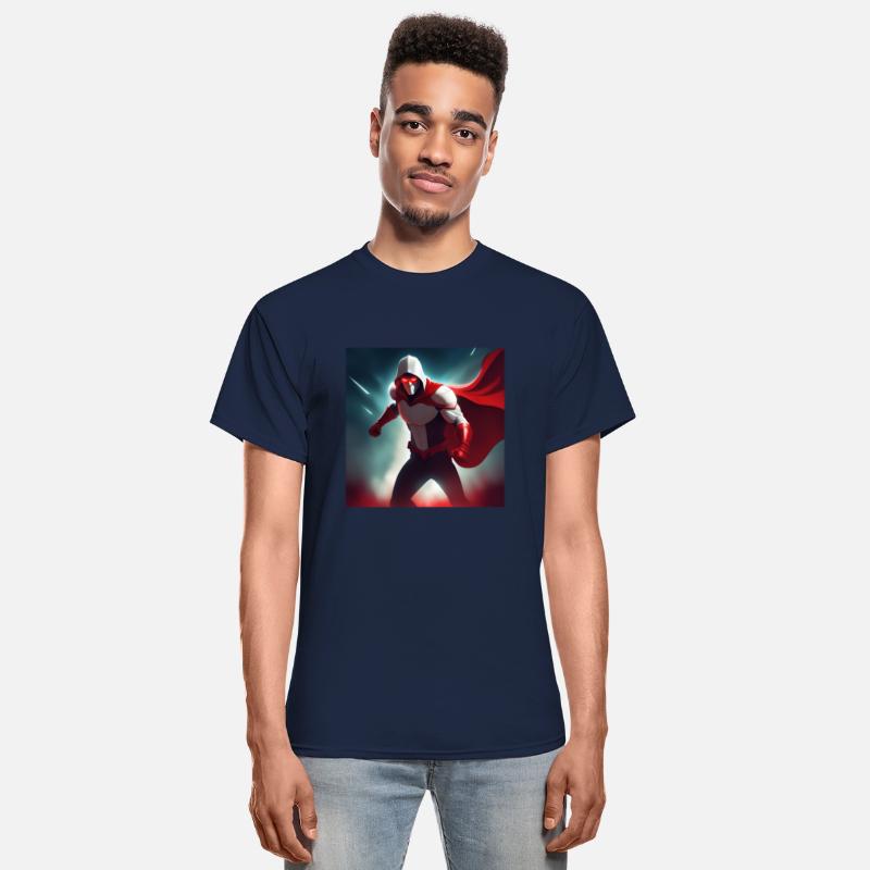 Superhero Justice White and Red Suit