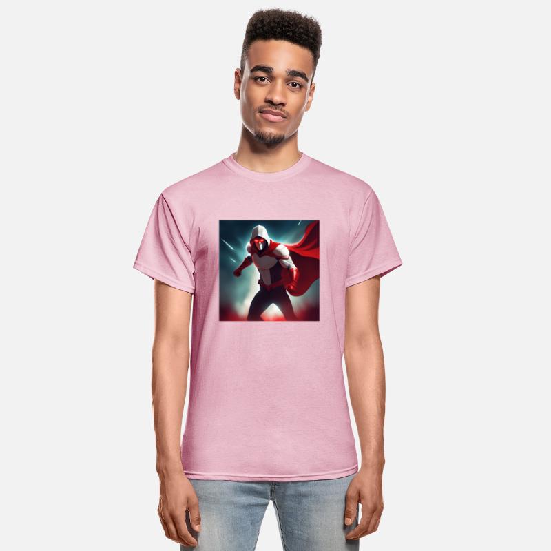 Superhero Justice White and Red Suit