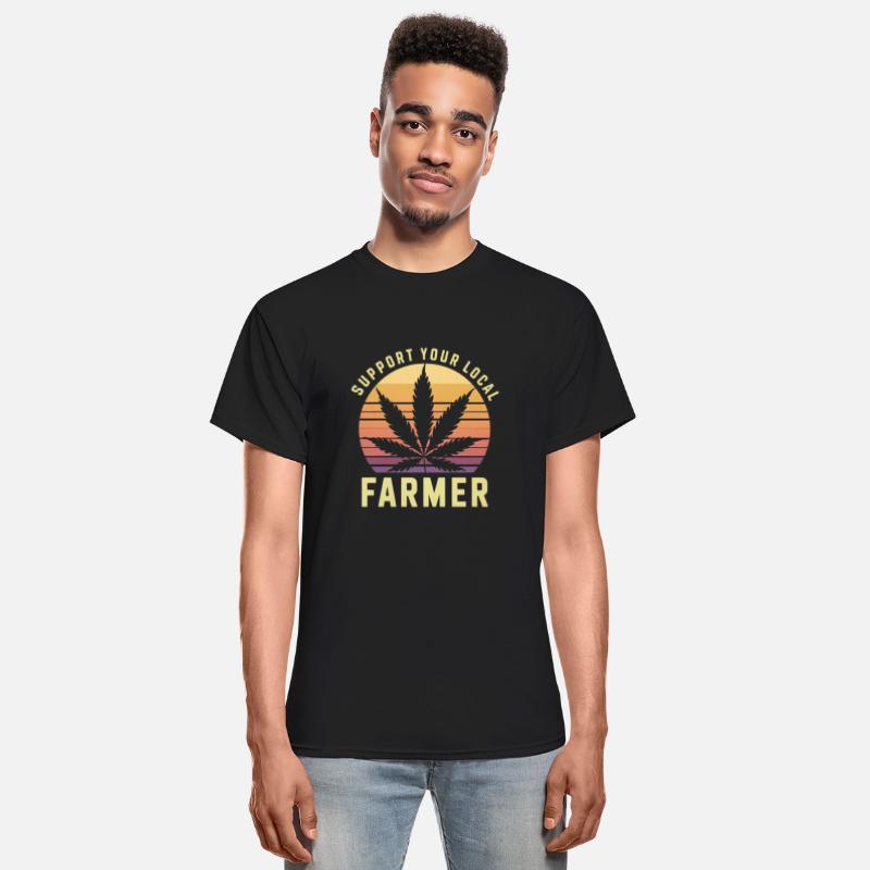 Support Your Local Farmer – Retro Cannabis Leaf