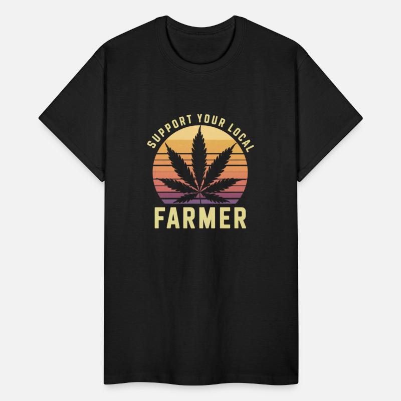 Support Your Local Farmer – Retro Cannabis Leaf