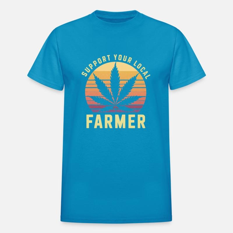 Support Your Local Farmer – Retro Cannabis Leaf