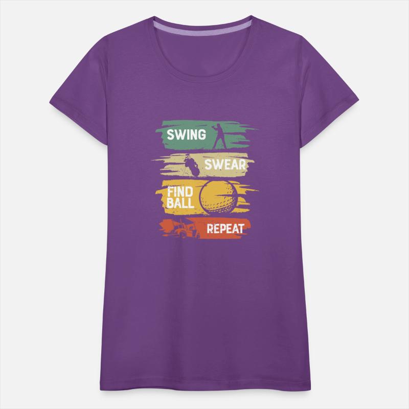 Swing Swear Find Ball Repeat Retro Golfing