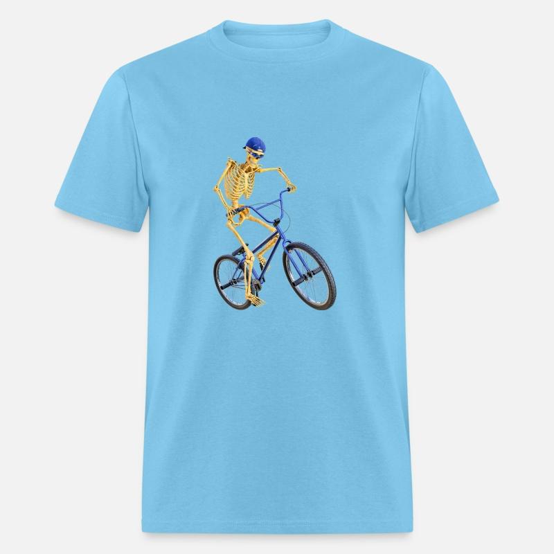 The Grim Reaper doing freestyle biking