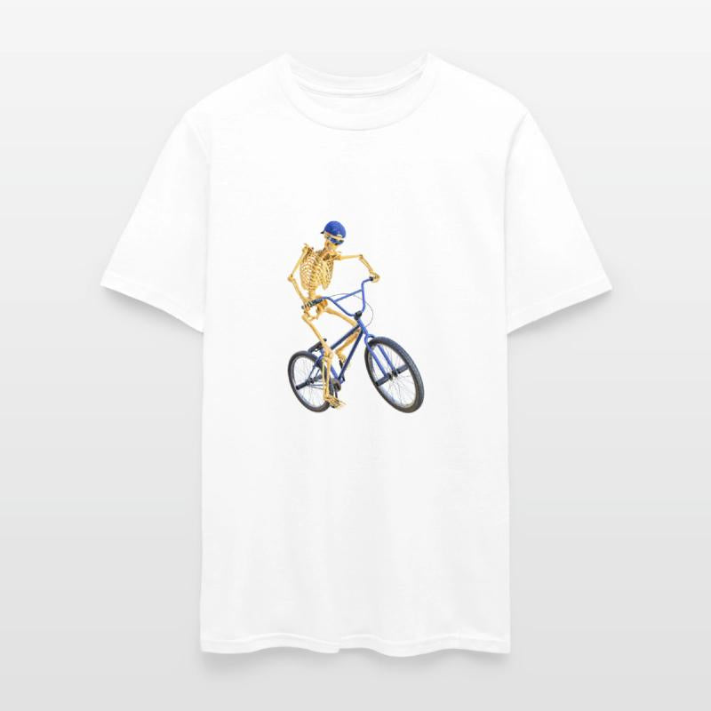 The Grim Reaper doing freestyle biking