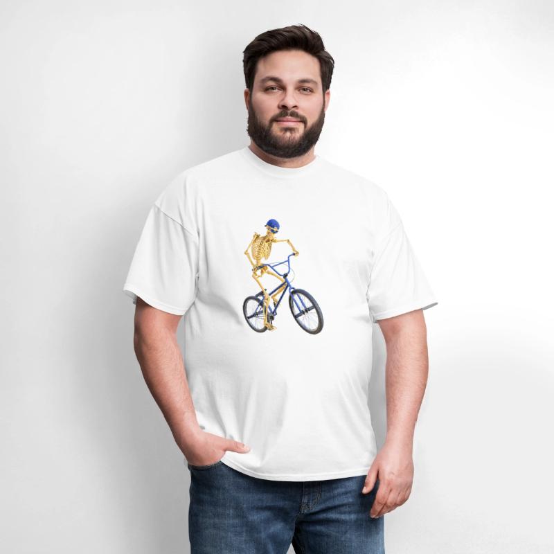 The Grim Reaper doing freestyle biking