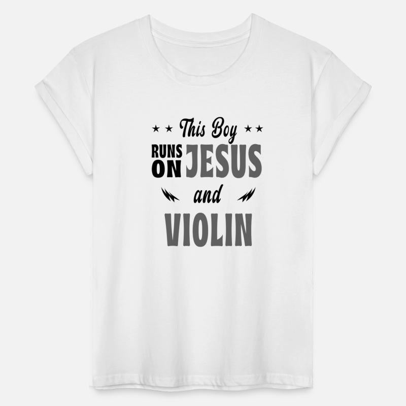 This boy Runs On Jesus and violin