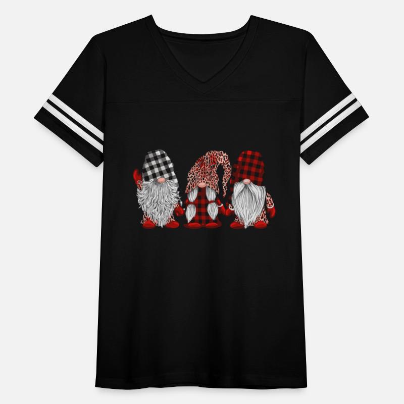 Three Gnomes In Leopard Printed Buffalo Plaid Chri