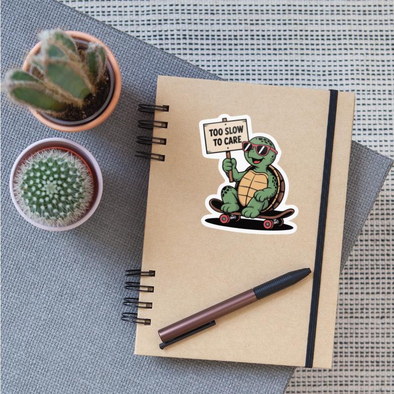 Too Slow to Care – Cool Turtle Skateboard