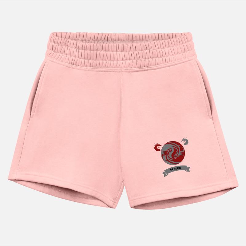 tow dragons red and silver in circle