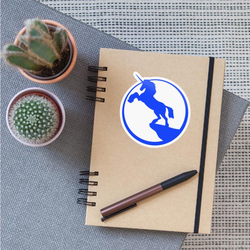 Unicorn Cliff Moon Mountain Round Night Cute Cool