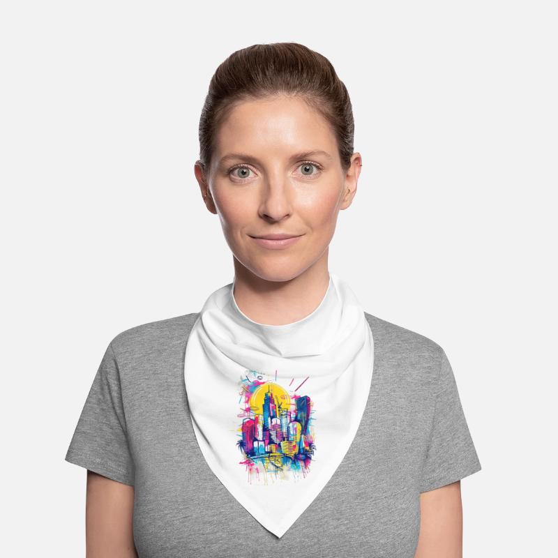 Urban Splatter Skyline Silhouettes