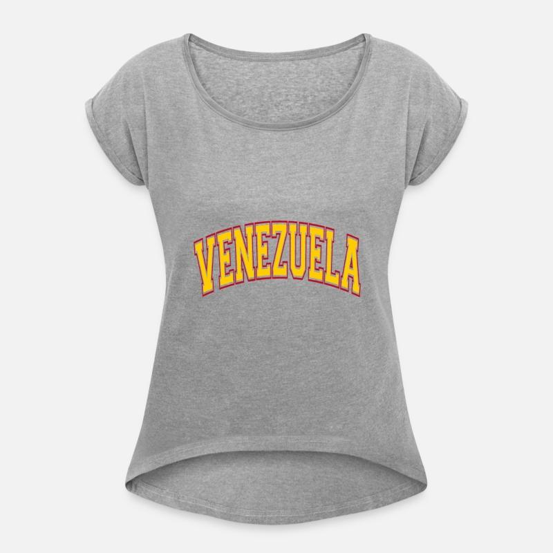Venezuela Varsity Style Yellow Text With Red Outli