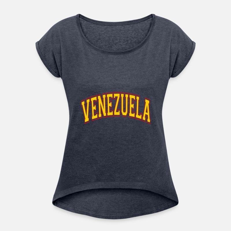 Venezuela Varsity Style Yellow Text With Red Outli