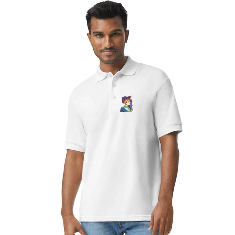 Vibrant Cultural Pattern Portrait