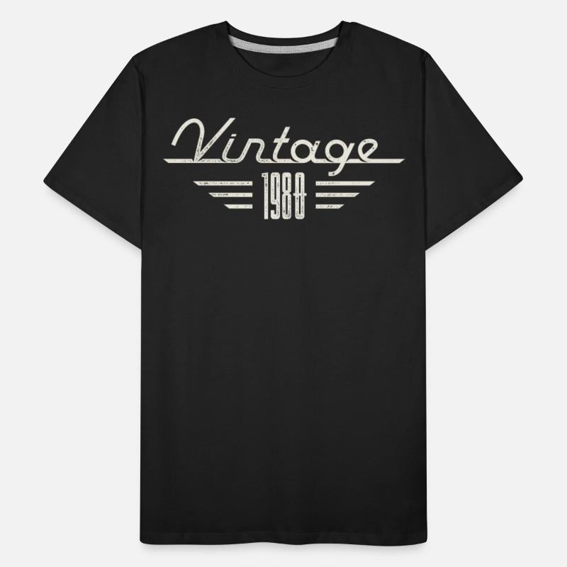 Vintage 1980 year of birth minimalist birthday