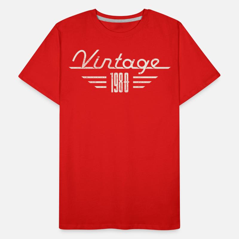 Vintage 1980 year of birth minimalist birthday