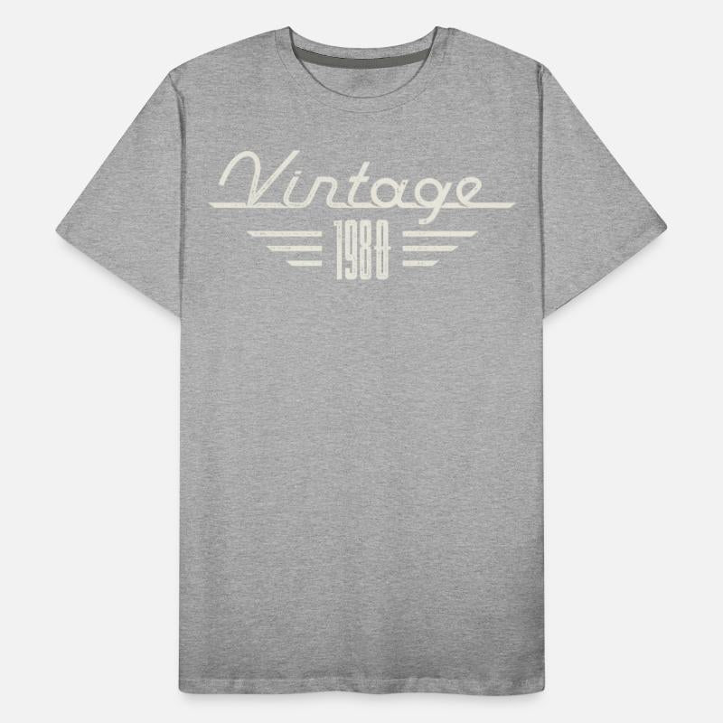 Vintage 1980 year of birth minimalist birthday