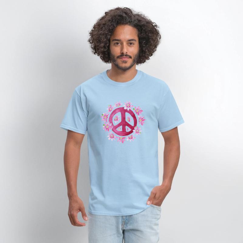 Vintage Floral Peace Sign
