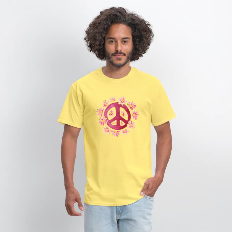 Vintage Floral Peace Sign