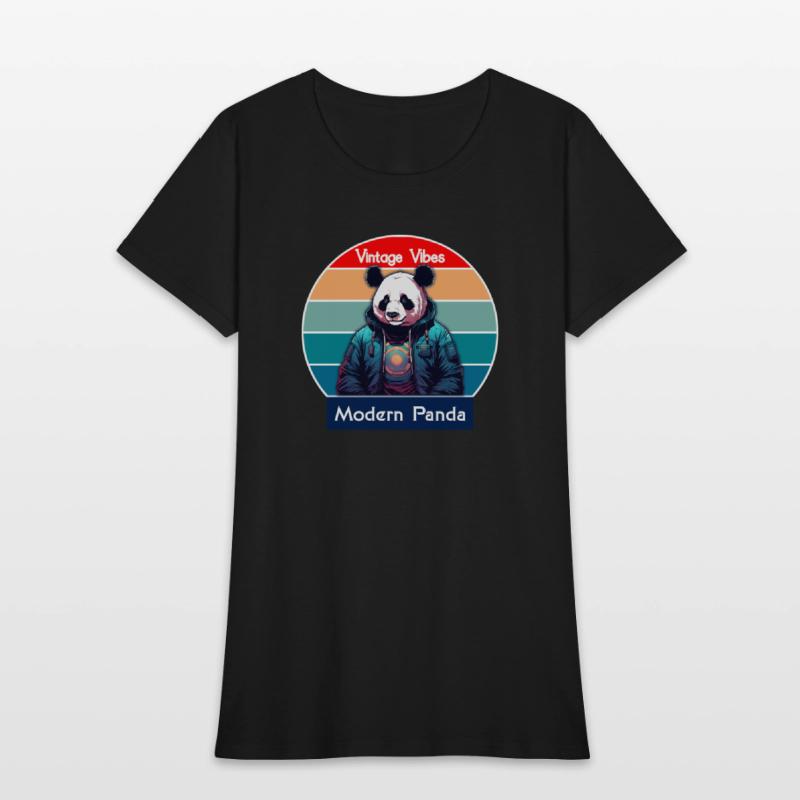 Vintage Vibes Modern Panda