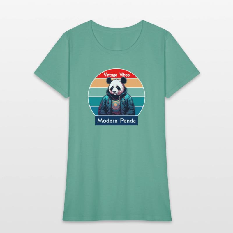 Vintage Vibes Modern Panda