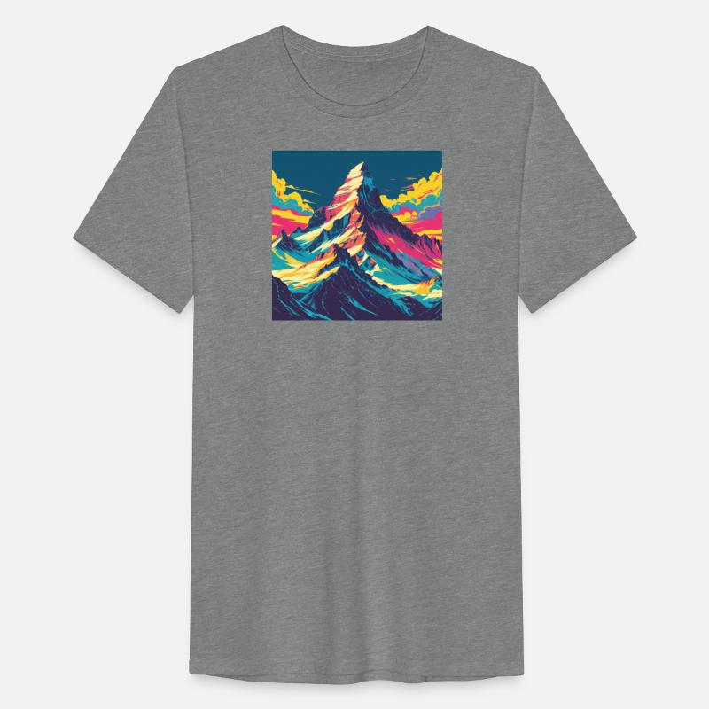 Vivid Mountain Peak Illustration