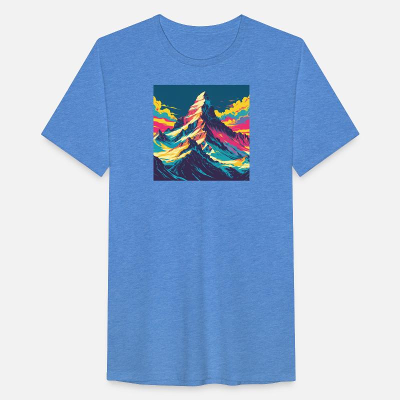 Vivid Mountain Peak Illustration