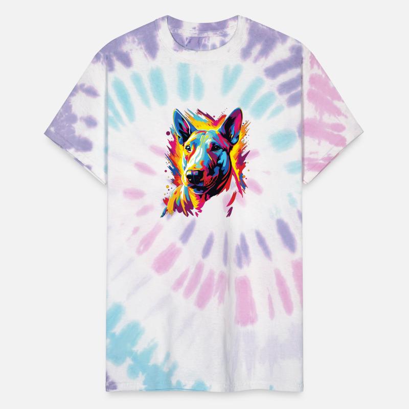 Watercolor Colorful Bull Terrier