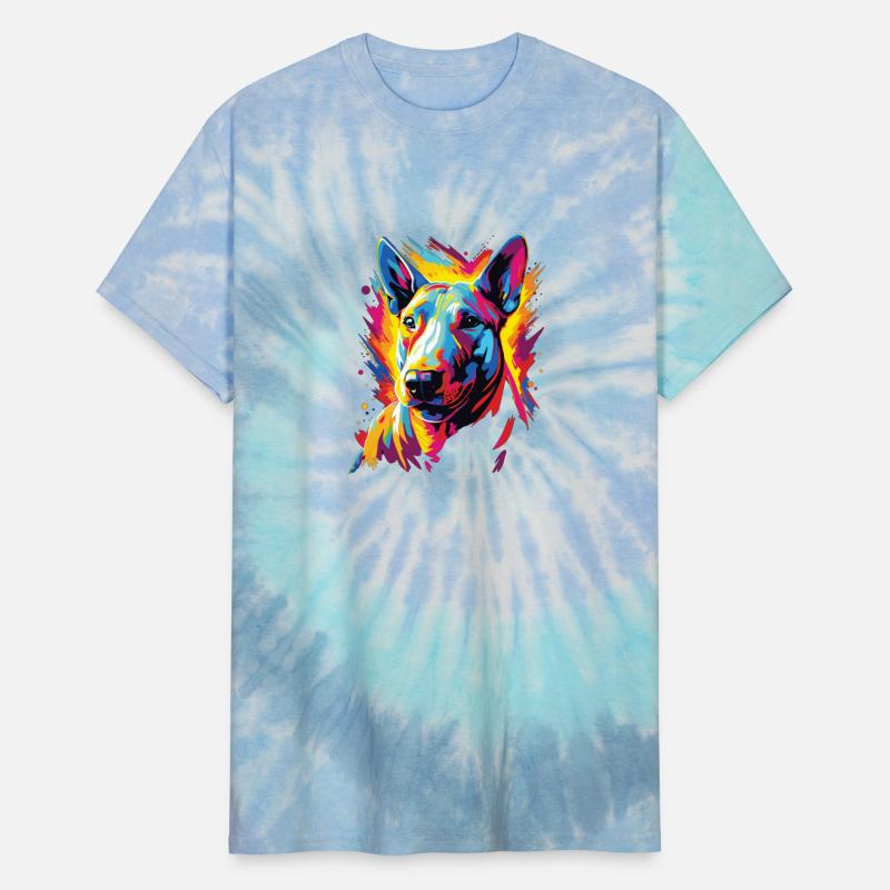 Watercolor Colorful Bull Terrier