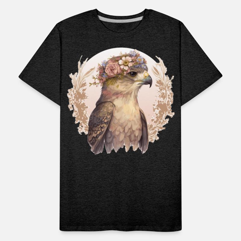 Watercolor Hawk Bird Of Prey Flower Crown Floral B
