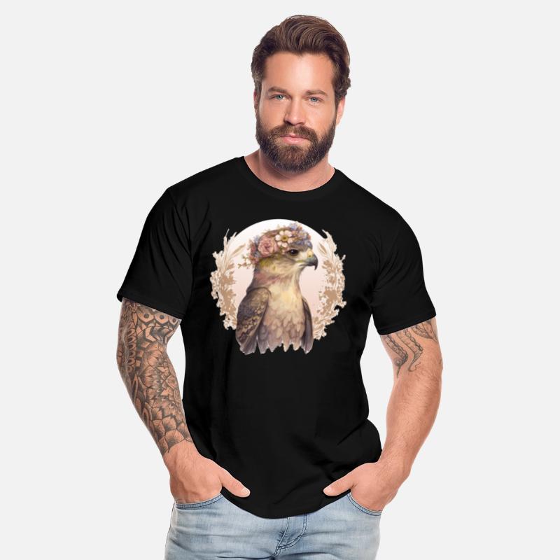 Watercolor Hawk Bird Of Prey Flower Crown Floral B